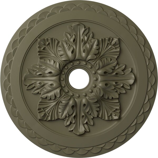 Ekena Millwork Bordeaux Deluxe Ceiling Medallion (Fits Canopies up to 4"), 23 5/8"OD x 3"ID x 2"P, Spartan Stone CM23BOSSF - main